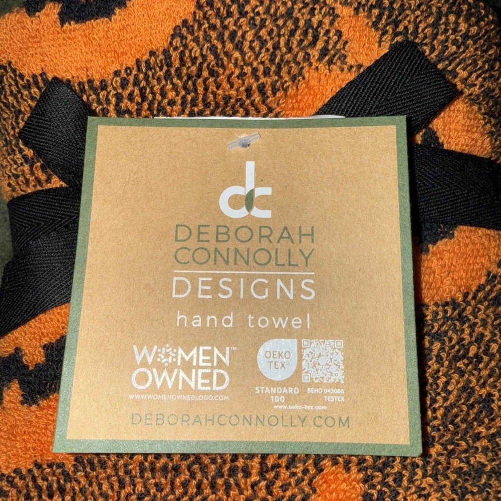Deborah‎ Connolly Halloween Pumpkin Bath & Hand Towel Set 3pc